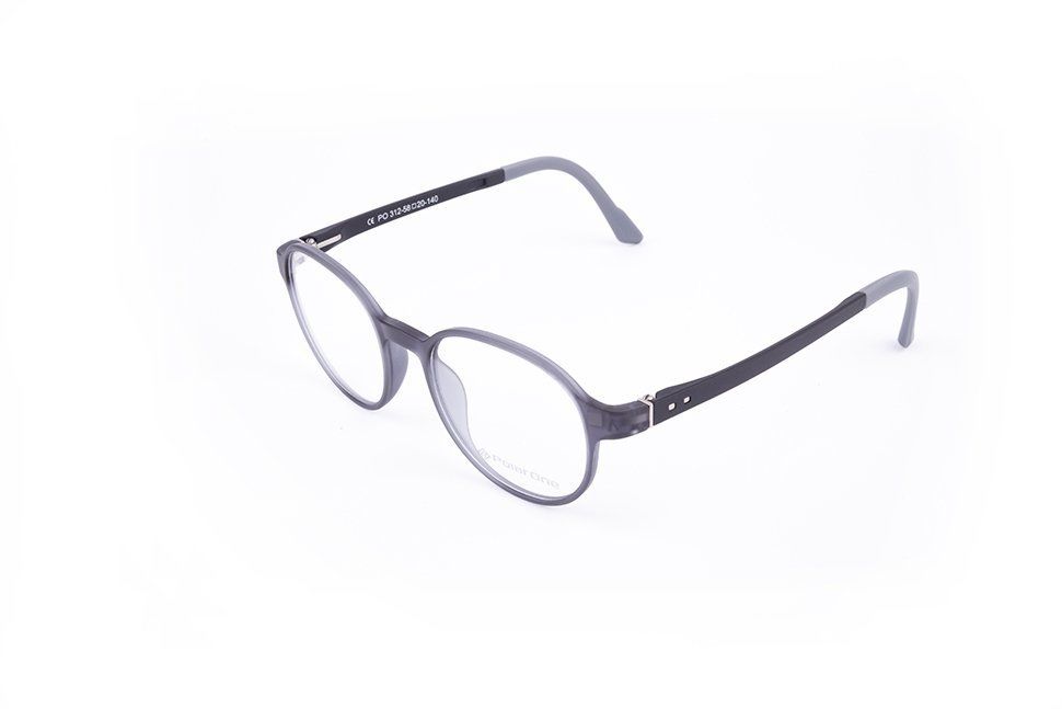 PolarOne Clipsli Optik Gözlük Çerçeve Clip On  Mod 312 GRİ GÖVDE SİYAH SAP C3M-S