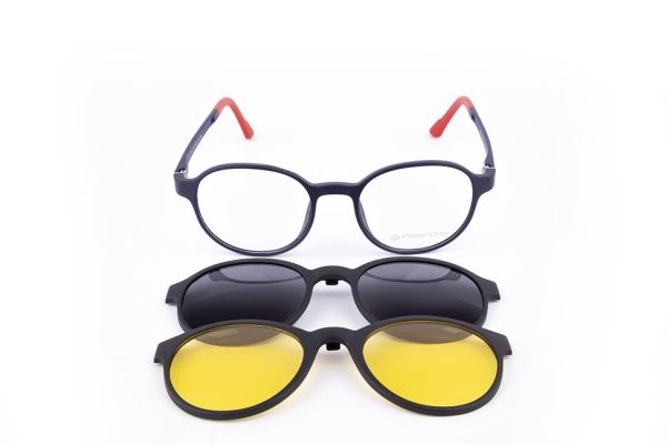PolarOne Clipsli Optik Gözlük Çerçeve Clip On  Mod 312 MAT LACİVERT C99M