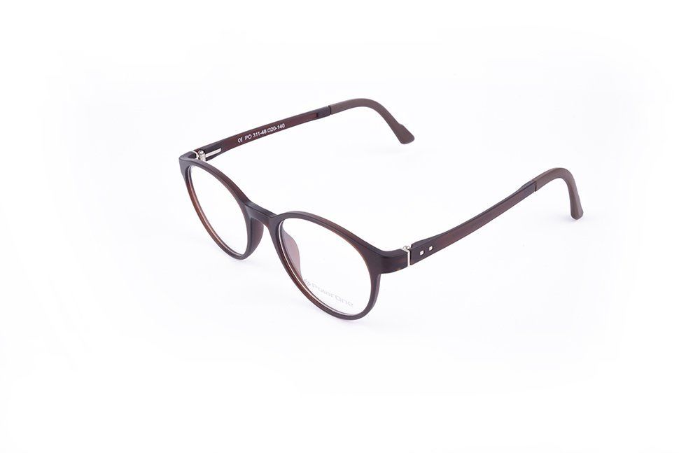 PolarOne Clipsli Optik Gözlük Çerçeve Clip On  Mod 311 MAT KAHVERENGİ C4M