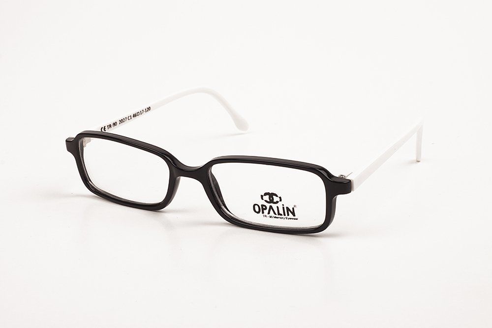 OPALİN 2027 Tr-90 ÇOCUK (KIDS) GÖZLÜK ÇERÇEVE SİYAH ÇERÇEVE BEYAZ SAP C1M-OB