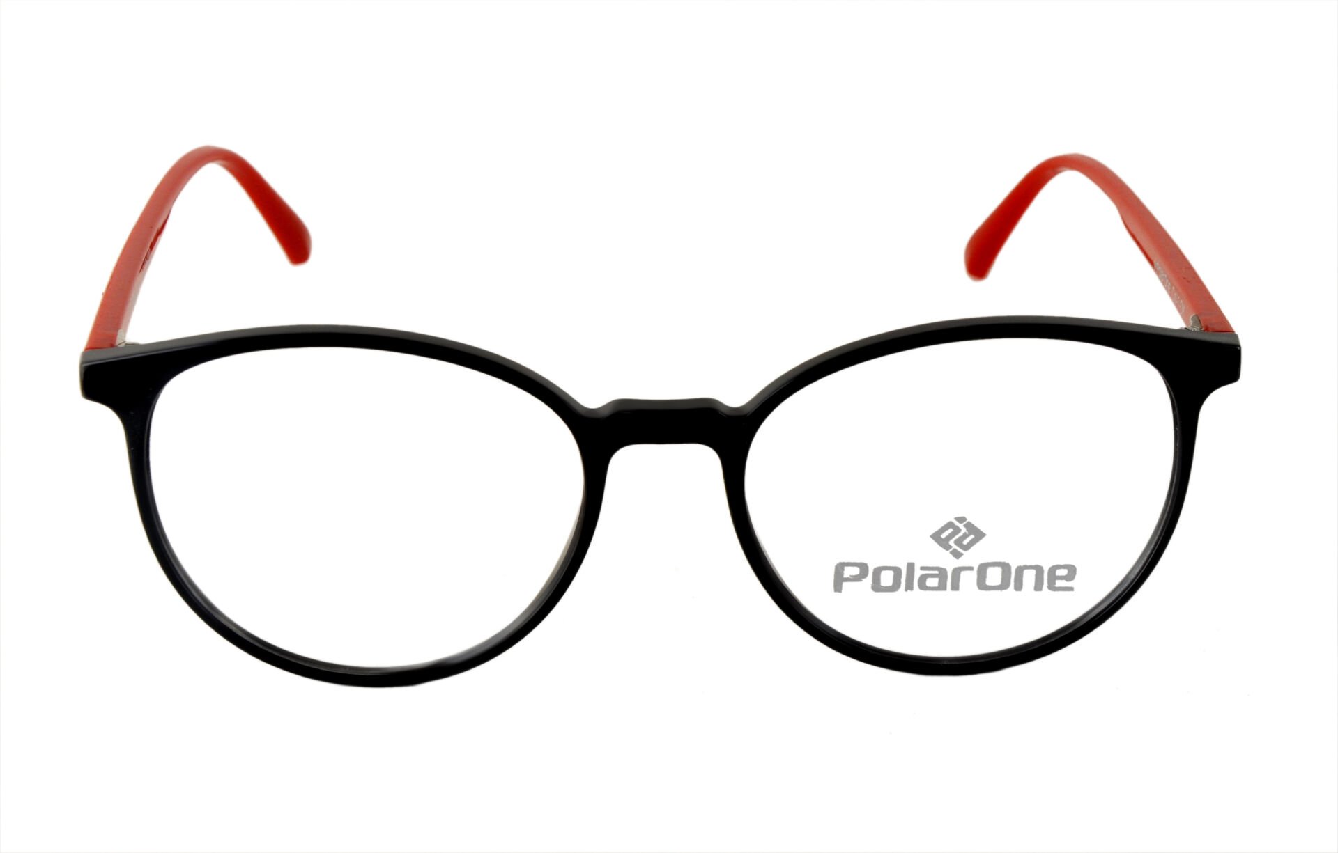 Polarone Tr-90 Optik gözlük çerçeve Model : 324 C1-OK  PARLAK SİYAH GÖVDE KIRMIZI KOL