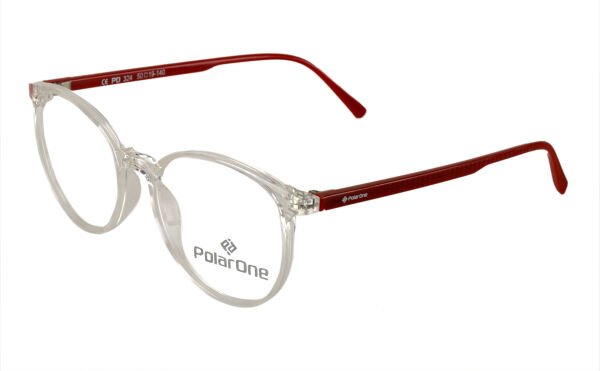 Polarone Tr-90 Optik gözlük çerçeve Model : 324 ŞEFFAF GÖVDE KIRMIZI KOL C2-OK