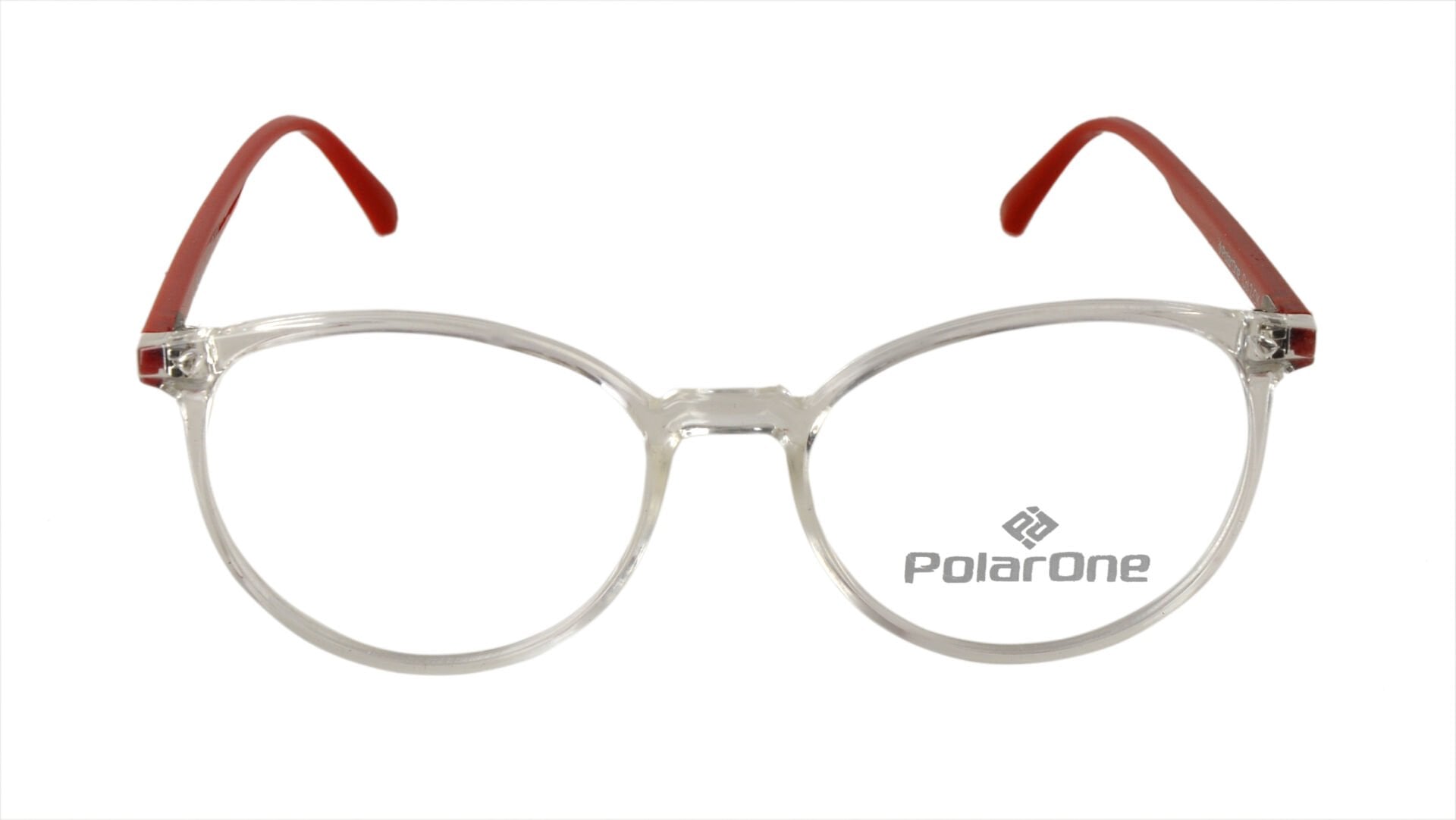 Polarone Tr-90 Optik gözlük çerçeve Model : 324 ŞEFFAF GÖVDE KIRMIZI KOL C2-OK