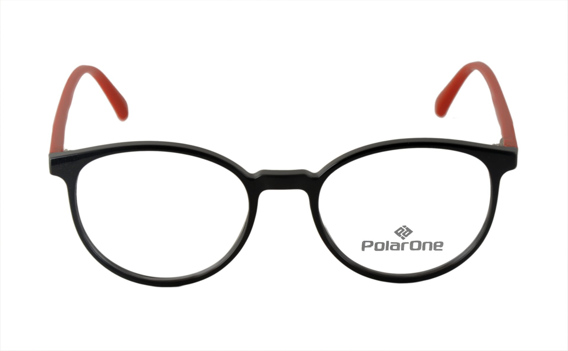 Polarone Tr-90 Çocuk gözlük çerçevesi Model : 325  43-16 C1-OK  PARLAK SİYAH GÖVDE KIRMIZI KOL