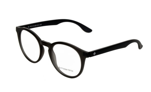 Polarone Tr-90 Optik gözlük çerçeve Model : 314 -  50-21 MAT FÜME GÖVDE SİYAH KOL C3M-S