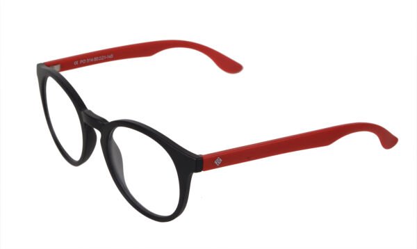 Polarone Tr-90 Optik gözlük çerçeve Model : 314 -  50-21 MAT SİYAH GÖVDE KIRMIZI KOL C1M-OK