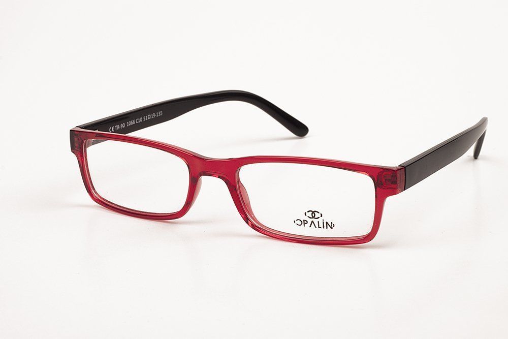 OPALİN 1066  Tr-90 YETİŞKİN (ADULT) GÖZLÜK ÇERÇEVE ŞEFFAF KIRMIZI SİYAH SAP C10M-S