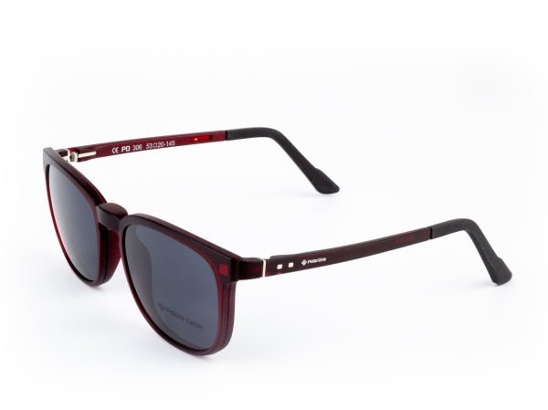 POLARONE KLİPSLİ GÖZLÜK ÇERÇEVESİ CLİP ON 306 53-20 MAT BORDO C5M