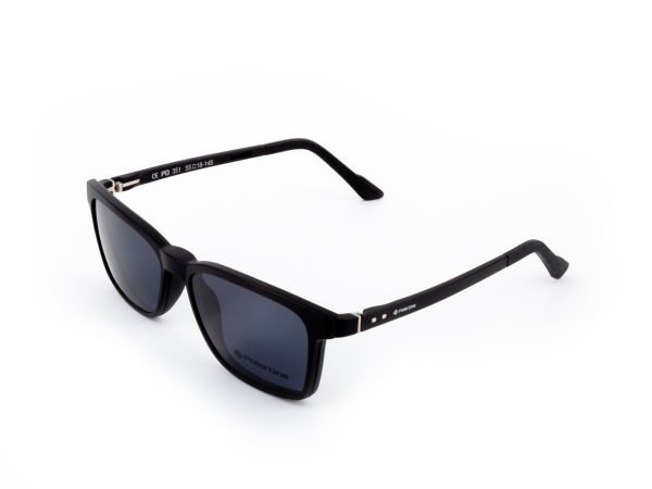 POLARONE KLİPSLİ GÖZLÜK ÇERÇEVESİ CLİP ON 351  55-18 MAT SİYAH C1M