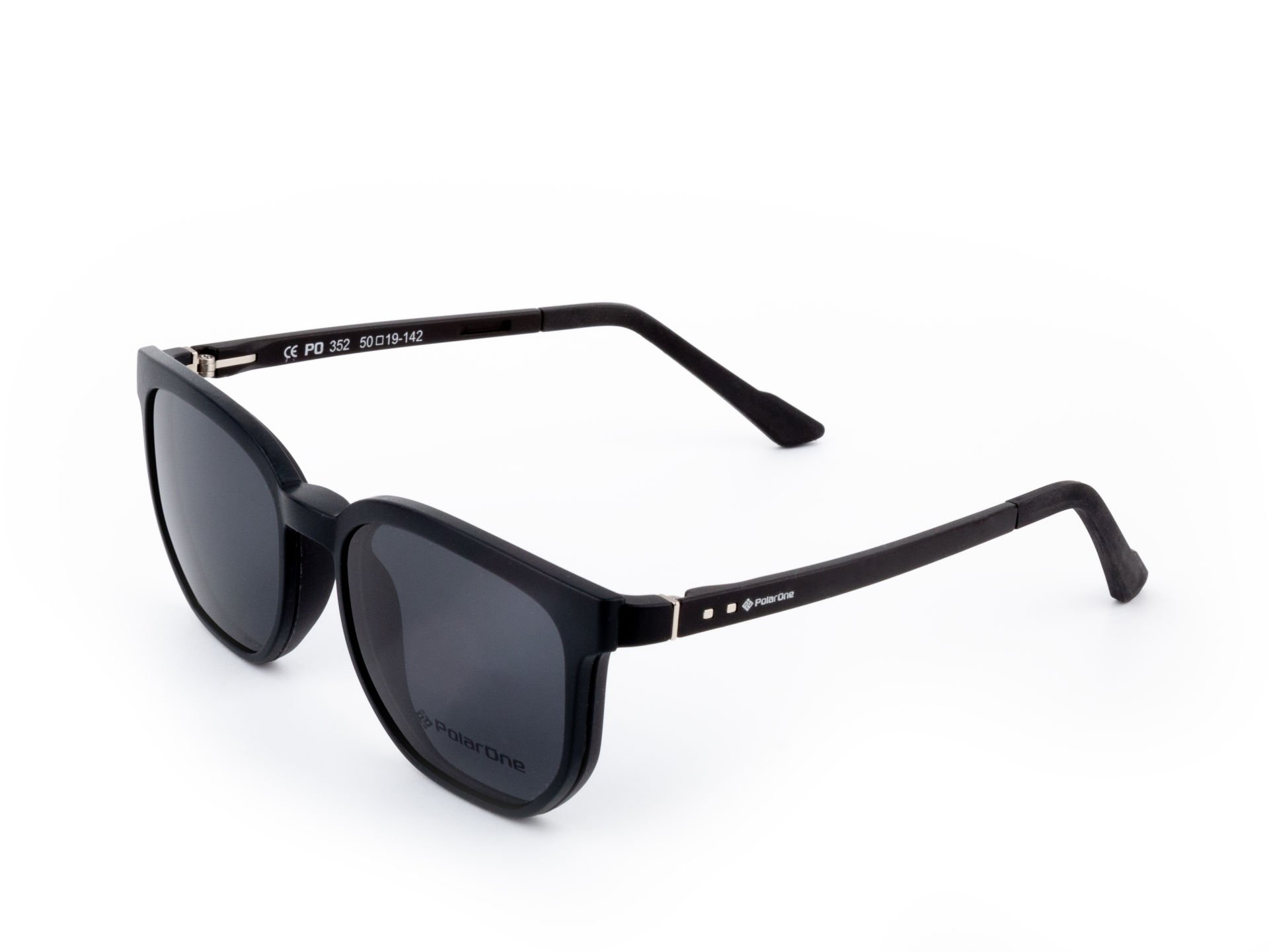 POLARONE KLİPSLİ GÖZLÜK ÇERÇEVESİ CLİP ON 352  50-19 MAT SİYAH C1M