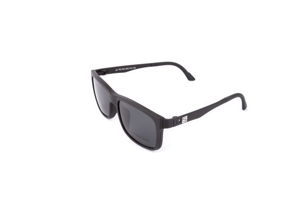 PolarOne Clipsli Optik Gözlük Çerçeve Clip On  Mod 301 MAT SİYAH C1M