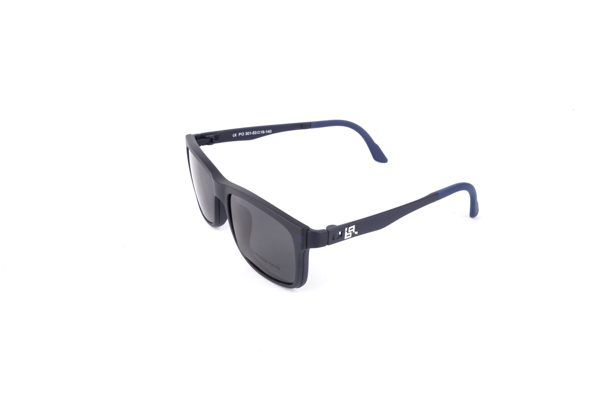PolarOne Clipsli Optik Gözlük Çerçeve Clip On  Mod 301 MAT LACİVERT C99M
