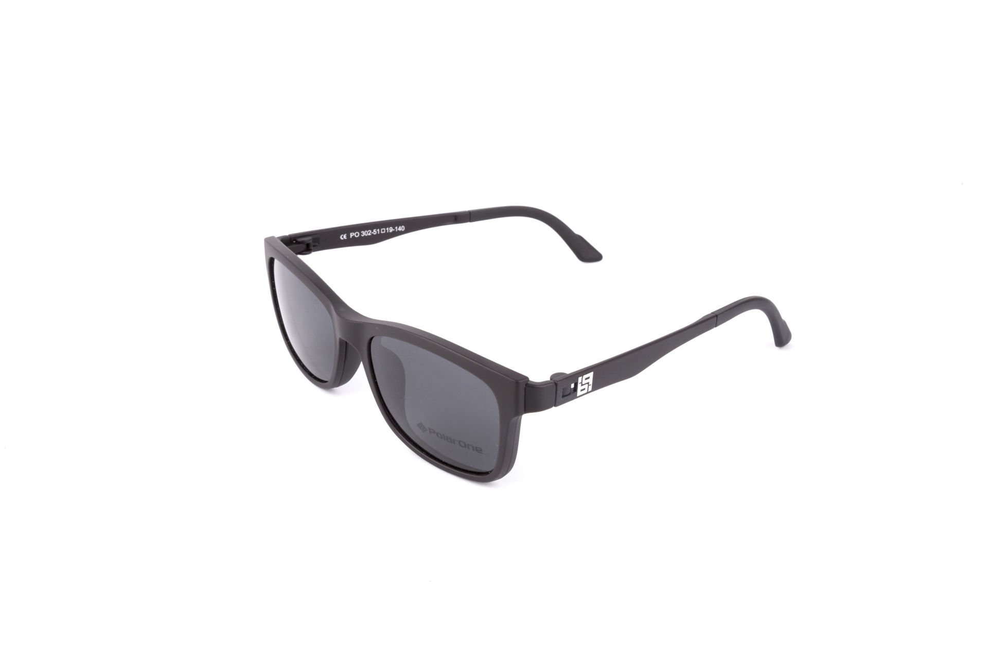 PolarOne Clipsli Optik Gözlük Çerçeve Clip On  Mod 302 MAT SİYAH C1M