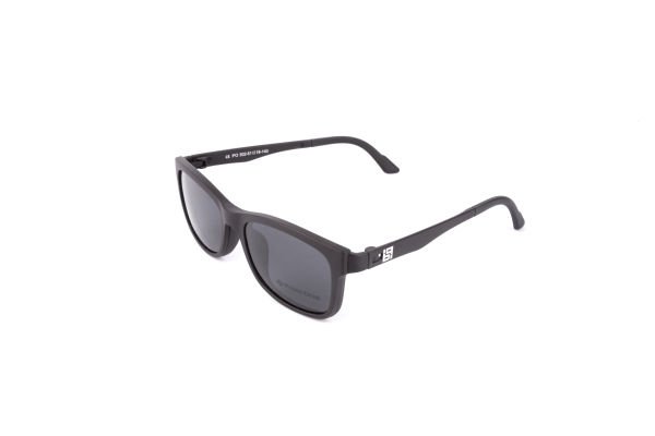 PolarOne Clipsli Optik Gözlük Çerçeve Clip On  Mod 302 MAT SİYAH C1M