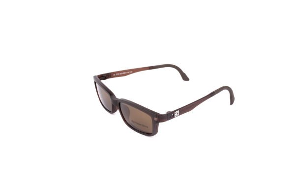 PolarOne Clipsli Optik Gözlük Çerçeve Clip On  Mod 303 MAT KAHVERENGİ C4M