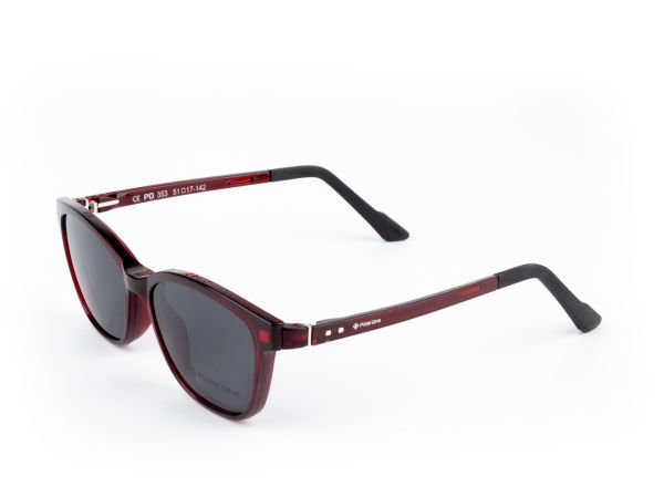 POLARONE KLİPSLİ GÖZLÜK ÇERÇEVESİ  353 51-17 BORDO C5