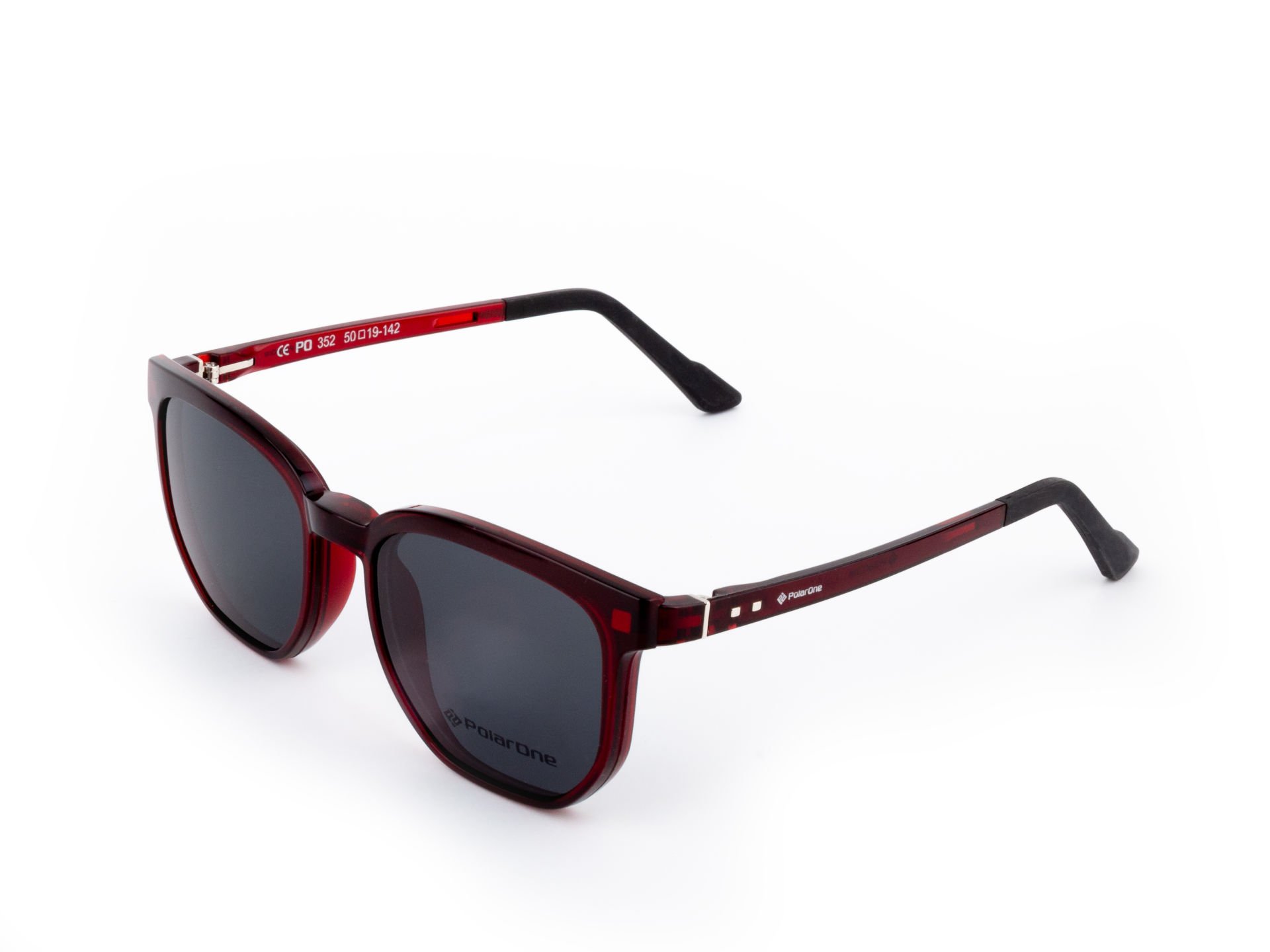 POLARONE KLİPSLİ GÖZLÜK ÇERÇEVESİ CLİP ON 352  50-19 BORDO C5