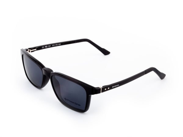 POLARONE KLİPSLİ GÖZLÜK ÇERÇEVESİ CLİP ON 351  55-18 SİYAH C1