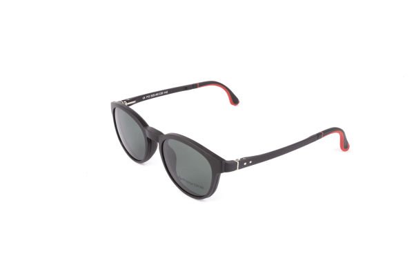 PolarOne Clipsli Optik Gözlük Çerçeve Clip On  Mod 305  49-20 MAT SİYAH C1M