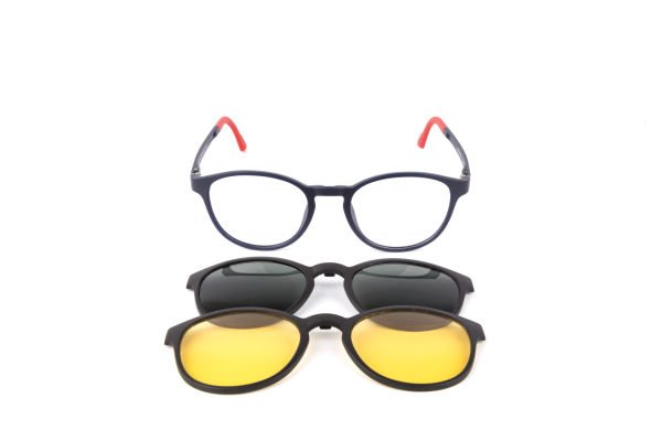 PolarOne Clipsli Optik Gözlük Çerçeve Clip On  Mod 305  49-20 MAT LACİVERT C99M
