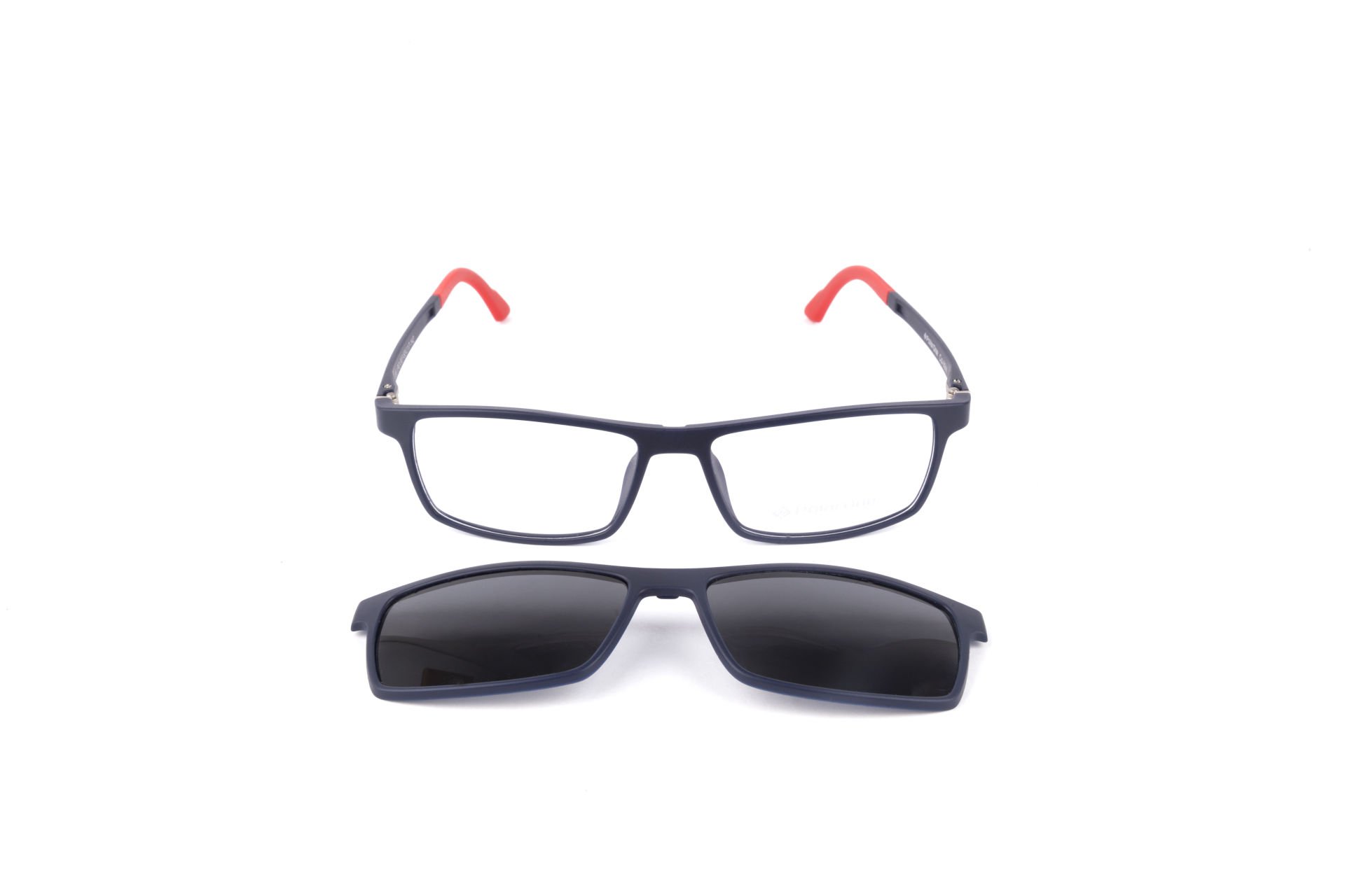 PolarOne Clipsli Optik Gözlük Çerçeve Clip On  Mod 307 MAT LACİVERT C99M