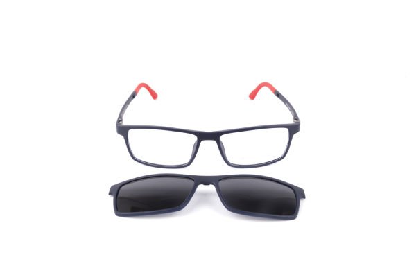 PolarOne Clipsli Optik Gözlük Çerçeve Clip On  Mod 307 MAT LACİVERT C99M