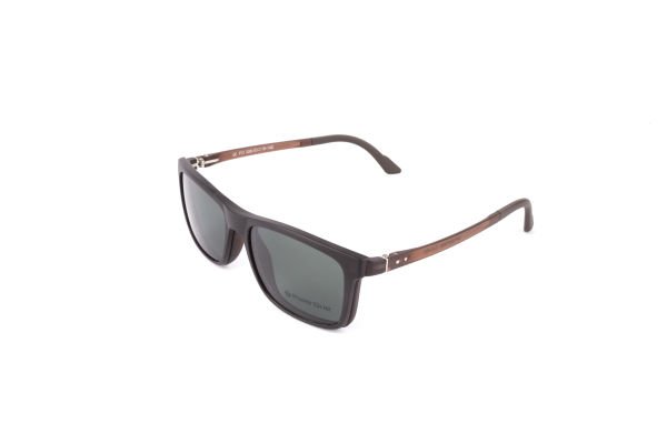 PolarOne Clipsli Optik Gözlük Çerçeve Clip On  Mod 308 53-18 MAT KAHVERENGİ C4M