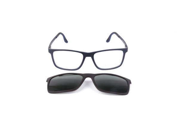 PolarOne Clipsli Optik Gözlük Çerçeve Clip On  Mod 308 53-18 MAT LACİVERT C99M
