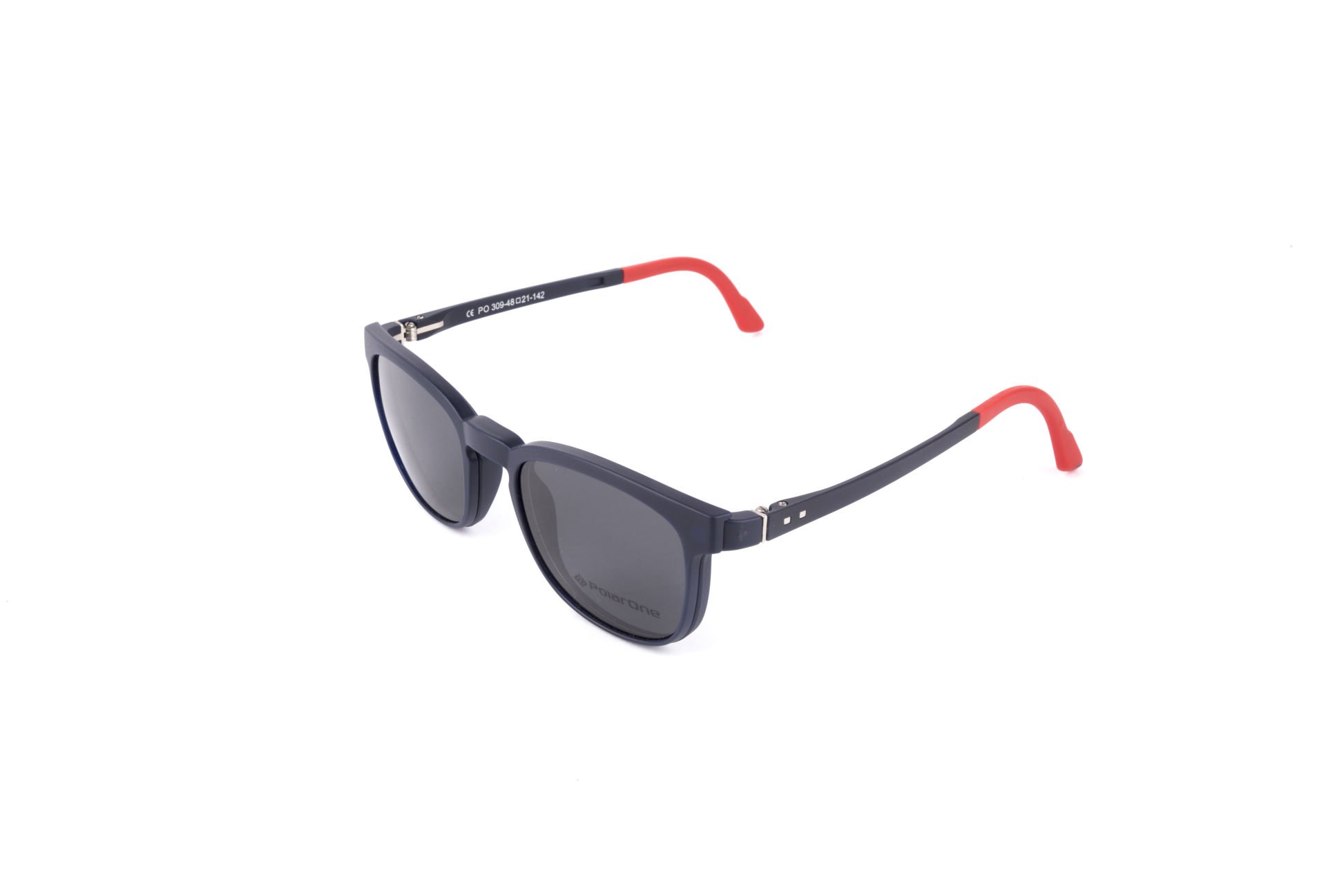 PolarOne Clipsli Optik Gözlük Çerçeve Clip On  Mod 309  49-21 MAT LACİVERT C99M