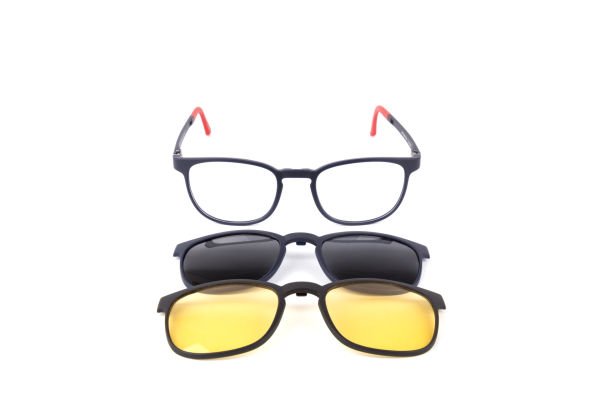 PolarOne Clipsli Optik Gözlük Çerçeve Clip On  Mod 309  49-21 MAT LACİVERT C99M