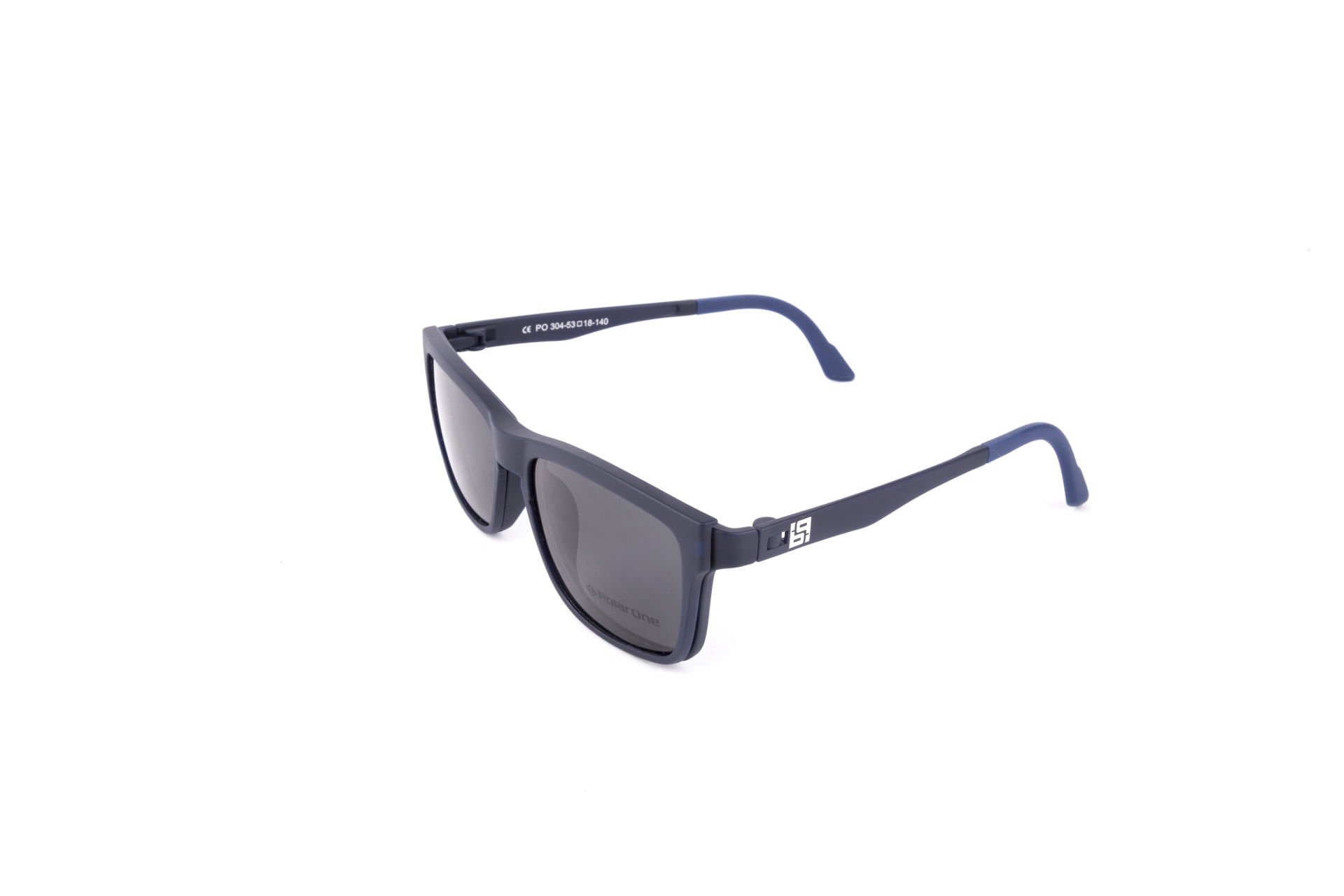 PolarOne Clipsli Optik Gözlük Çerçeve Clip On  Mod 304 53-18 MAT LACİVERT C99M