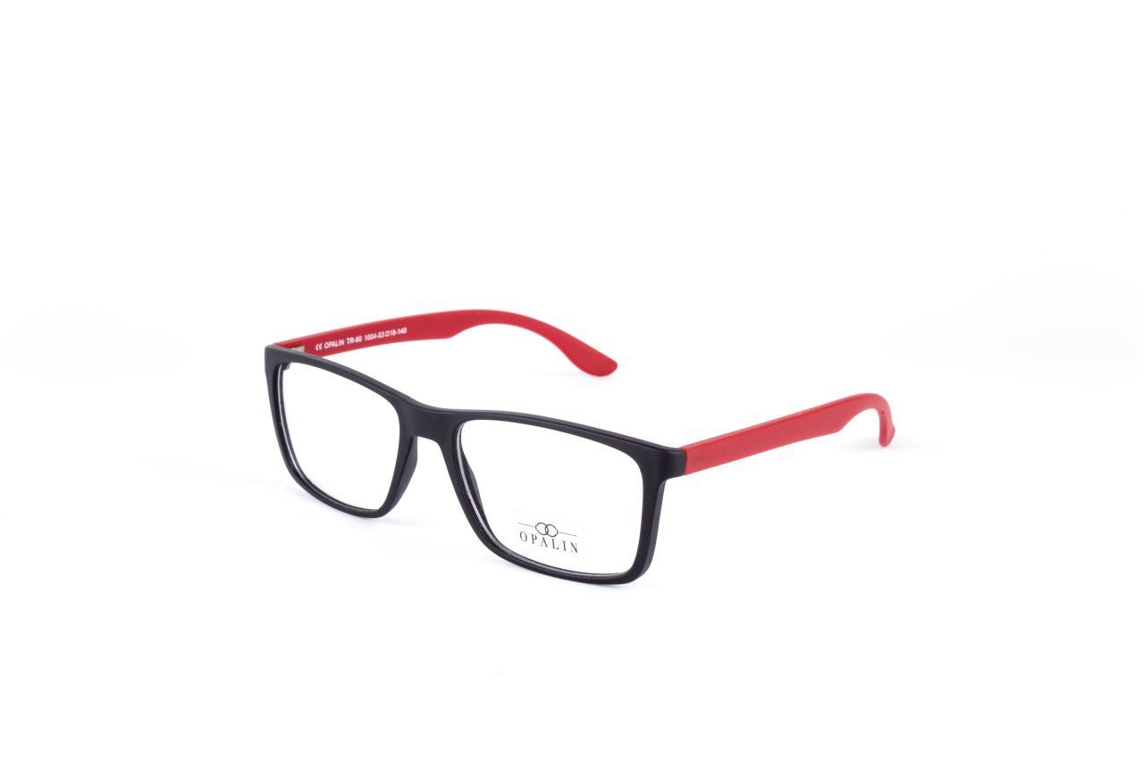 OPALİN 1004  Tr-90 YETİŞKİN (ADULT) GÖZLÜK ÇERÇEVE SİYAH ÇERÇEVE KIRMIZI SAP C1M-OK